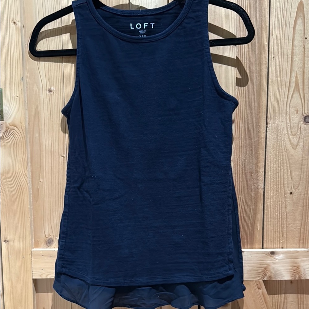 LOFT Navy Sleeveless Top